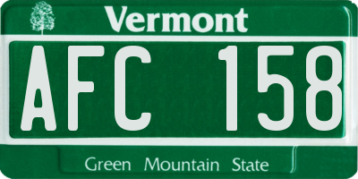 VT license plate AFC158