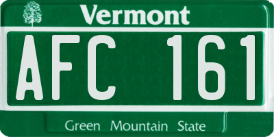 VT license plate AFC161