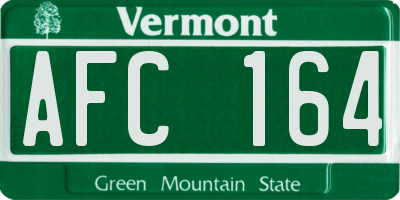 VT license plate AFC164