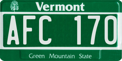 VT license plate AFC170