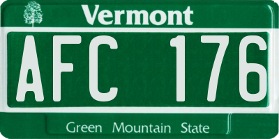 VT license plate AFC176