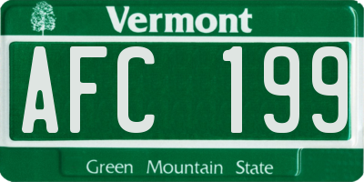 VT license plate AFC199