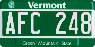 VT license plate AFC248