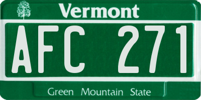 VT license plate AFC271