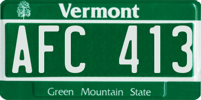 VT license plate AFC413