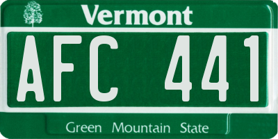 VT license plate AFC441