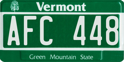 VT license plate AFC448