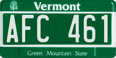 VT license plate AFC461