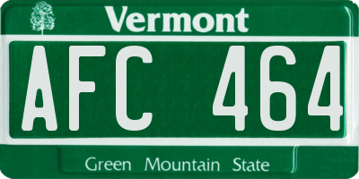 VT license plate AFC464