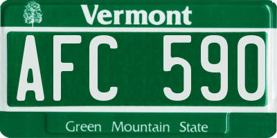 VT license plate AFC590
