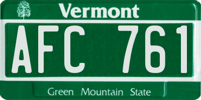 VT license plate AFC761