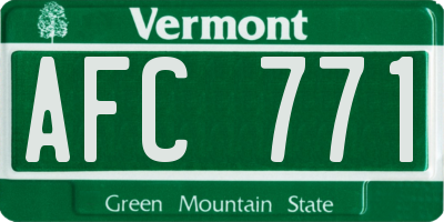 VT license plate AFC771