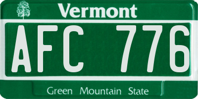 VT license plate AFC776