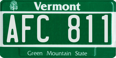 VT license plate AFC811