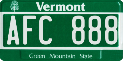VT license plate AFC888