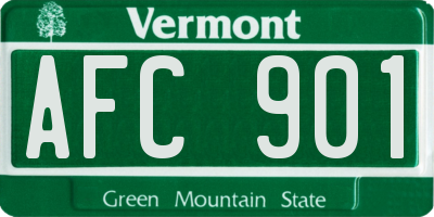 VT license plate AFC901