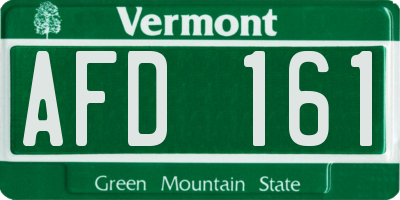 VT license plate AFD161