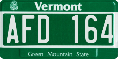 VT license plate AFD164