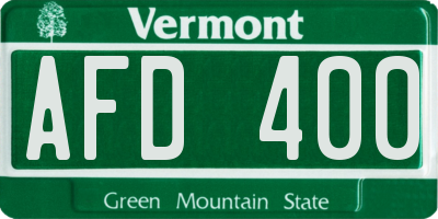 VT license plate AFD400