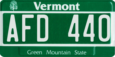 VT license plate AFD440