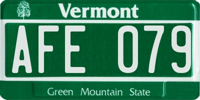 VT license plate AFE079