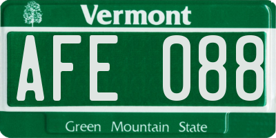 VT license plate AFE088
