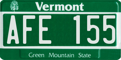 VT license plate AFE155