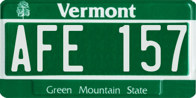 VT license plate AFE157