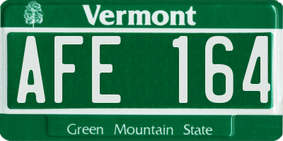VT license plate AFE164