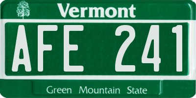 VT license plate AFE241