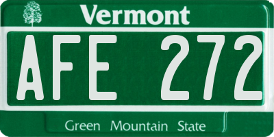 VT license plate AFE272