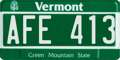 VT license plate AFE413