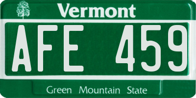 VT license plate AFE459