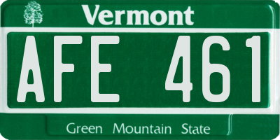 VT license plate AFE461