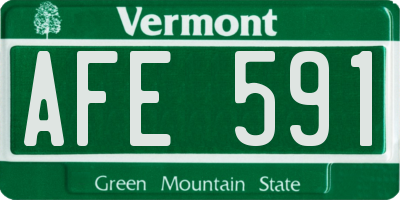 VT license plate AFE591