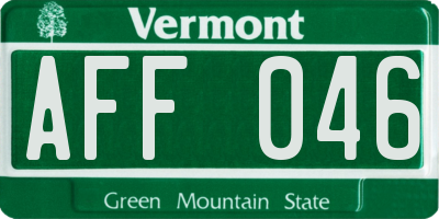 VT license plate AFF046