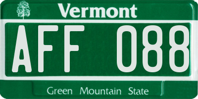 VT license plate AFF088