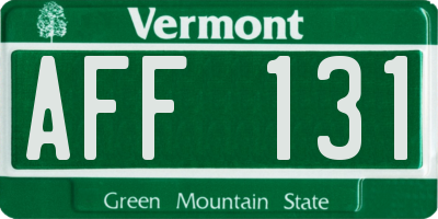 VT license plate AFF131