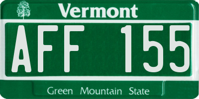 VT license plate AFF155