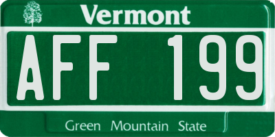 VT license plate AFF199