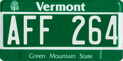 VT license plate AFF264