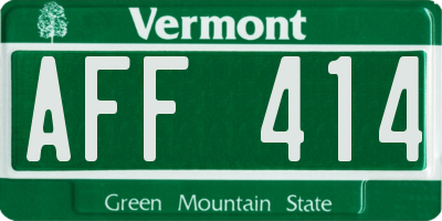 VT license plate AFF414