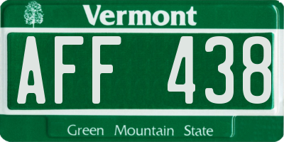 VT license plate AFF438