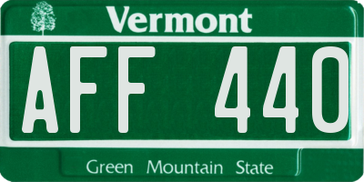 VT license plate AFF440