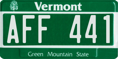 VT license plate AFF441