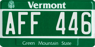 VT license plate AFF446