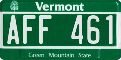 VT license plate AFF461