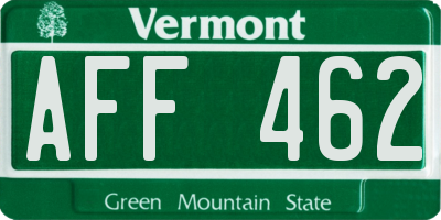 VT license plate AFF462