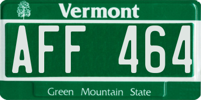 VT license plate AFF464