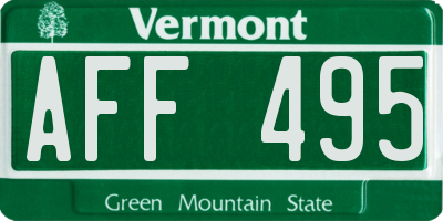 VT license plate AFF495